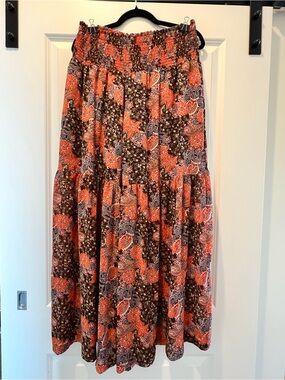 eesome Ultra wide leg paisley pant L